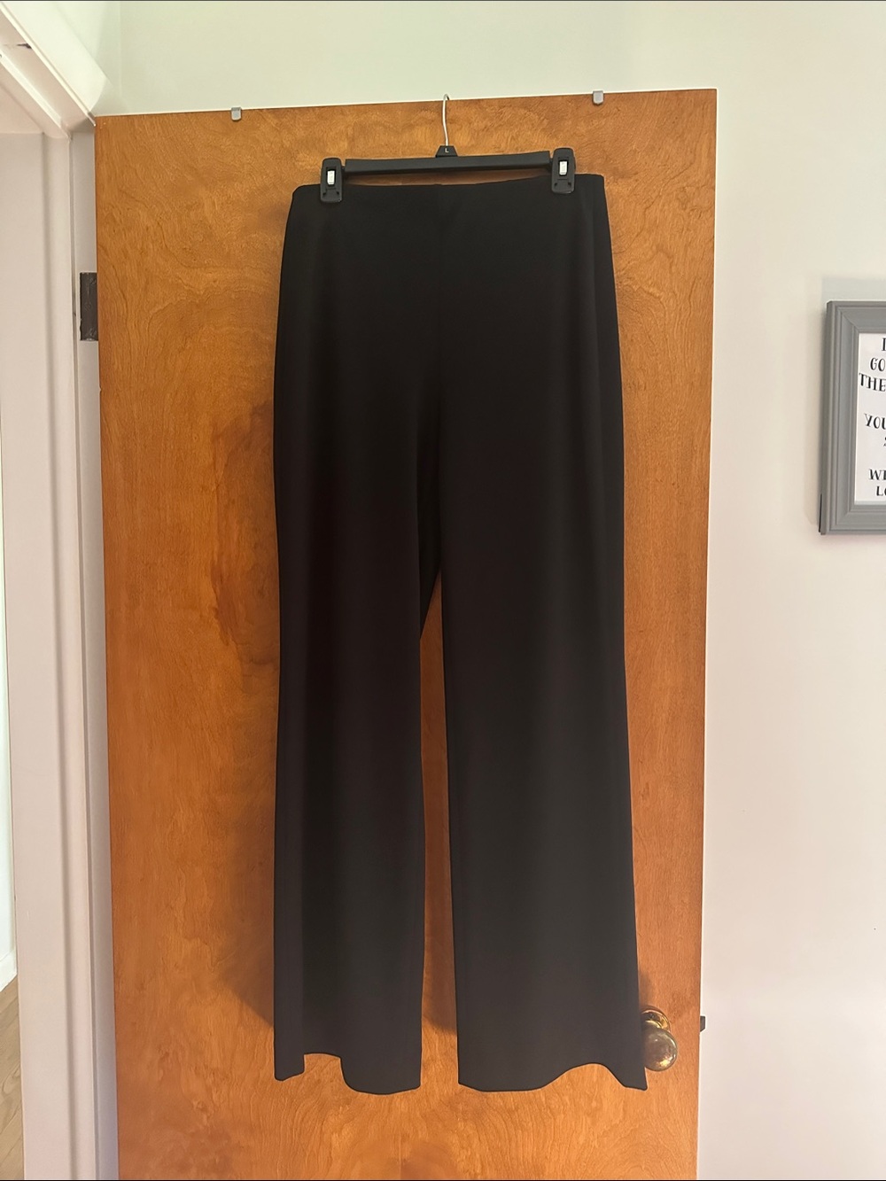 White House Black Market Black Wide-Leg Pull-On Pants